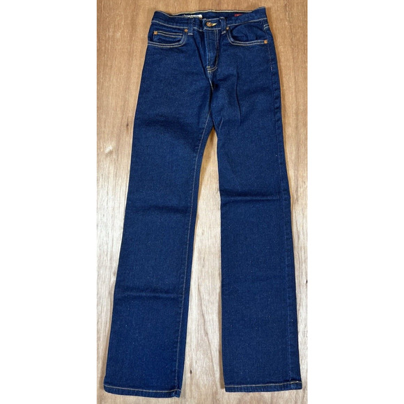 Big Star 25 R Skinny Mid Rise Dark Wash Denim Womens Jeans Minimal Cowgirl Basic - Picture 2 of 15